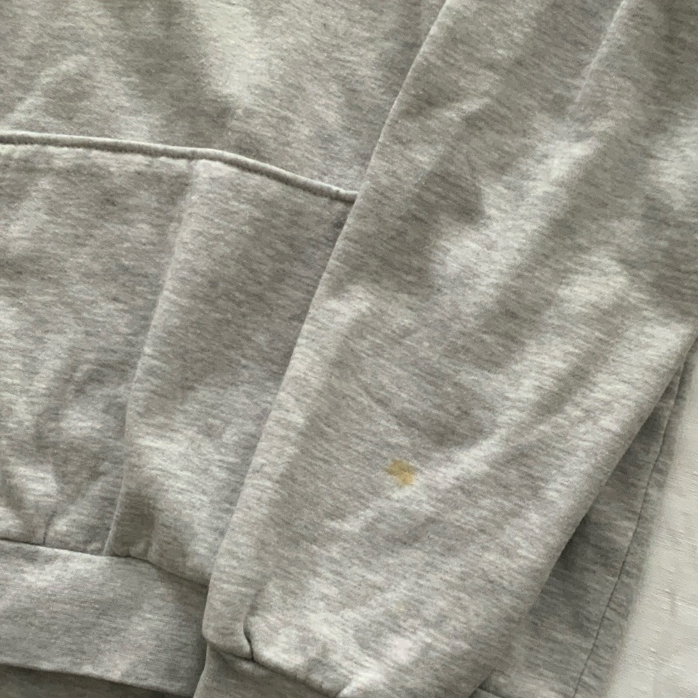 Gray “NORWAY” Hoodie Sweatshirt medium … with a spot on sleeve - Picture 3 of 4